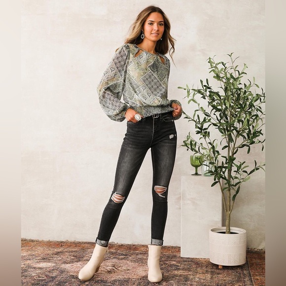 BRIDGE BY GLY Mid-Rise Ankle Skinny Jean - Picture 1 of 12